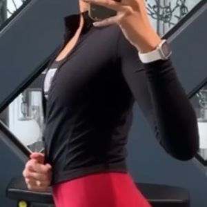 BLACK cropped Amazon bbl athletic jacket